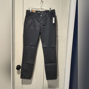 Old Navy Rock Star Super Skinny Jeans Dark Gray w/ Silver Glitter Size 12 NWT
